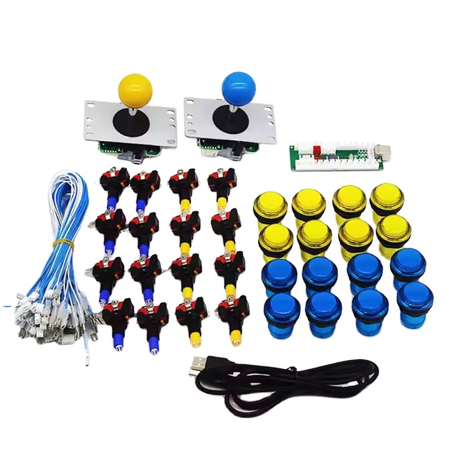 DIY Arcade Cabinet Kit Zero Delay USB Encoder to PC 8Way Joystick Diy Kit LED Push Button for Game Machine