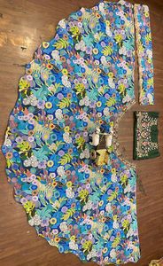 เสื้อผ้าผู้หญิงจากปากีสถานที่ขายดีที่สุดปักเลื่อมลายดิจิทัลผ้าแคนวาสผ้าแคนวาสลายลูกไม้ patta lehenga choli - Product Image 6