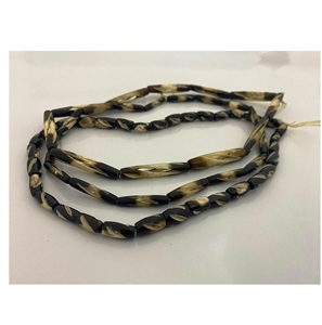 Collier en corne de buffle noir brun naturel Collier en corne de buffle naturel délicat Produit indien fait à la main - Product Image 5
