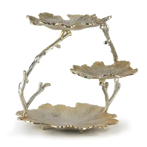 Wedding <b>Tabletop</b> Decorative Cake Stand Popular Design Silver and Gold Color Expensive Look at Wholesale Price - Product Image 2