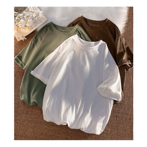 Tamaños de EE. UU. 100% de alta calidad 240 algodón GSM personalizado Casual cuello redondo Jersey de gran tamaño ropa de impresión camiseta para hombres - Product Image 3