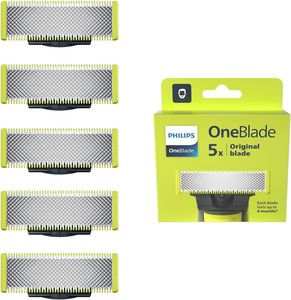 Lames de rechange originales Philips OneBlade 5 en acier inoxydable compatibles avec tous les rasoirs électriques OneBlade (modèle QP250/50) - Product Image 1
