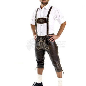 Lederhosen ผู้ชายสไตล์ไฮสตรีทออกแบบได้ตามต้องการลายพื้นกันลมกันรอยยับระบายอากาศขนาดกลาง - Product Image 3