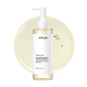 [OBM] Anua olio detergente per il controllo dei pori con foglia di cuore 200ml trucco coreano per la cura della pelle