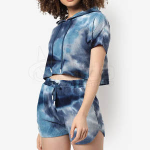 ผู้หญิงที่มีสไตล์คุณภาพสูง Cropped Hoodies ชุดขายส่งผู้หญิงออกแบบใหม่ Cropped Hoodies ชุด - Product Image 3