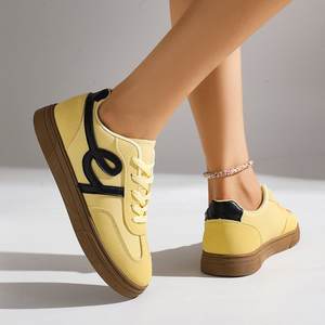 Chaussures de sport basses en caoutchouc pour femmes, automne 2025, lacets inclus, hauteur supérieure réduite de 10 cm, chaussures plates, catégorie de produits - Product Image 5