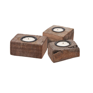 Bougeoir Antique en bois Ensemble de 3 décorations de conception de couleur or Bougeoir Standard de meilleure qualité - Product Image 5