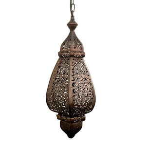 Lámpara Colgante Marroquí de Latón de Alta Calidad, Acabado Dorado, Forma de Almendra, Estilo Árabe, Decoración para el Hogar, Precio Bajo - Product Image 6