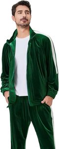 Venta al por mayor último diseño 2 piezas de terciopelo masculino de buena calidad chándales de invierno Jogging Running Sportswears Unisex trajes transpirables - Product Image 5