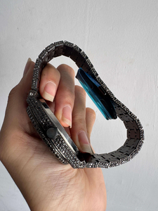 Mens Stainless Steel Moissanite Diamond Watch Hip Hop Luxury Style Glass Dial Mechanical Timepiece - Product Image 2