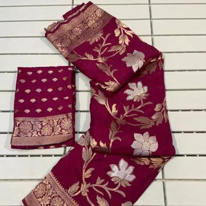 Vendedor en línea de sarees de seda AKSHARA KHADI GEORGETTE en Surat - Product Image 1