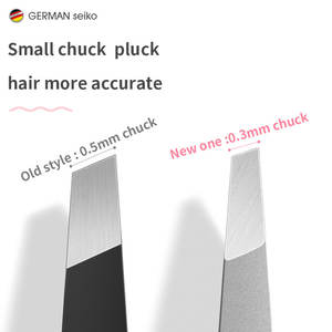 Pinset alis hitam Matte baja tahan karat kualitas tinggi tren baru dengan ujung ketat lebih tipis - Product Image 2