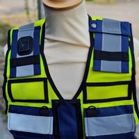 Chaleco de Seguridad Reflectante de Alta Visibilidad, Secado Rápido/Antiarrugas/Resistente a la Decoloración/Transpirable, con Cierre Frontal y Bolsillos Multifuncionales