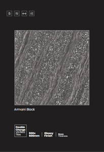 กระเบื้องปูพื้นพอร์ซเลนเคลือบด้าน ขนาด 600*600 มม. หนา 8 มม. สไตล์โมเดิร์น สำหรับใช้ภายในอพาร์ทเมนต์ ป้องกันคราบสกปรก ดูดซับน้ำได้ต่ำ - Product Image 4