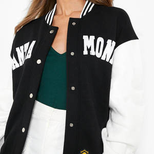 Dernier hiver 100% laine Lettermen Slim Fit veste pour femmes respirant avec broderie décoration tricotée au Pakistan - Product Image 4