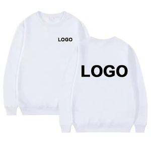 Sweats à capuche imprimés avec logo personnalisé de haute qualité motif solide brodé col rond hiver sweats doublés en polaire 100% coton - Product Image 1