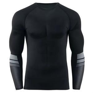 T-shirt de course d'été imprimé sur mesure, vêtements de sport de fitness, vêtements de sport de gym, compression, t-shirt à col rond pour homme, respirant, séchage rapide pour le cyclisme - Product Image 5