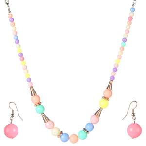 Conjunto de collar de cuentas multicolores Cuteens, joyería de moda para mujer 1102574 - Product Image 1