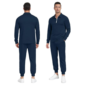 Ensemble de survêtement de sport décontracté unisexe 2025, taille plus, manches longues, respirant, imprimé, motif uni, survêtement d'hiver 100% - Product Image 4