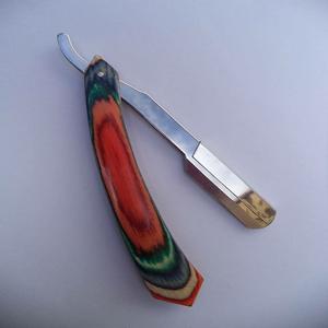 Maquinilla de afeitar plegable de acero inoxidable para hombre, afeitadora recta para salón de barbería - Product Image 3