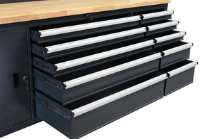 Oem 2m nhiệm vụ nặng nề không thấm nước Thép công cụ di động tủ với 10 ngăn kéo và <span class=keywords><strong>Pegboard</strong></span> cho nhà để xe lưu trữ - Product Image 2