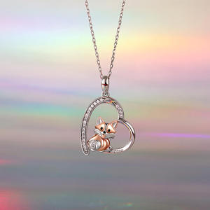 Collar con Corazón Grabado Personalizado Jeulia Petland Corgi con Zirconia, Regalo Perfecto - Product Image 5