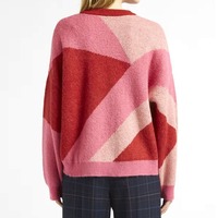Pull d'hiver pour femme de qualité supérieure 100% laine Couleur personnalisée Logo avant Style streetwear Coupe ample Service OEM Vente en gros