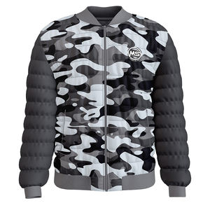 แจ็กเก็ตบุนวมกันนง้ำสำหรับฤดูหนาวเสื้อแจ็กเก็ตบุนวมใส่โลโก้ตามสั่งพิมพ์ลายคอเสื้อหนาด้านหน้า - Product Image 1