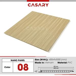 Panneaux de revêtement de plafond en PVC 400X9X3000mm Panneaux NANO ignifuges anti-termite pour l'intérieur du salon en plastique - Product Image 4