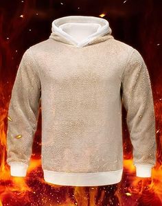 Sudadera con Capucha para Hombre, Estilo Casual de Invierno, Lavado Ácido, Color Sólido, Secado Rápido, Transpirable, Corte Regular, 100% Algodón, con Bolsillo - Product Image 2