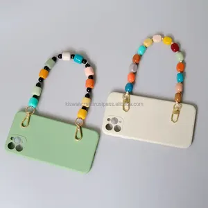 Top Trending Design Colorful Retro Resin Beads Clutch Purse Chain Resin <b>Handbag</b> <b>Handle</b> with Strap and Buckle Bag Accessory - Product Image 2