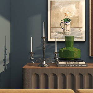 เชิงเทียน3แขนทำจากอลูมิเนียมสไตล์ใหม่สำหรับงานแต่งงานและของตกแต่งบ้านงานปาร์ตี้คริสต์มาสและอีสเตอร์และของตกแต่งงานแต่งงาน - Product Image 6