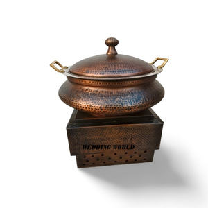 Réchaud en cuivre martelé dernière arrivée plat de nourriture de concepteur fait à la main personnalisé fini en gros chauffe-plats - Product Image 3