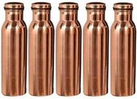 Belle bouteille d'eau minimaliste en cuivre pur, écologique, 1 litre, anti-fuite, design imprimé vert Jaipuri, idéale comme cadeau d'anniversaire