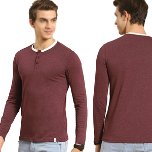T-shirts pour hommes de haute qualité 100% coton élégant manches longues et logo avant de grande taille conceptions personnalisées disponibles - Product Image 6