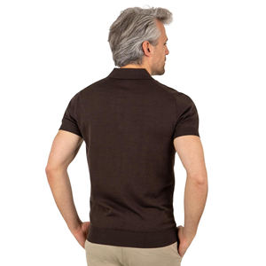 Factory Wholesale Custom logo Oem Odm <b>Sweater</b> Knit Polo Neck Short Sleeve Polo <b>Shirt</b> for Men - Product Image 2