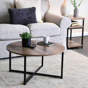 Metal Heavy Base & Top Coffee Side <b>Table</b> Modern Design for Your Living Room or Lounge Space - Product Image 2