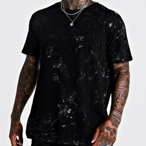 T-shirts surdimensionnés vierges personnalisés à épaules tombantes de poids lourd 250gsm 100% coton délavés à l'acide pour hommes - Product Image 2