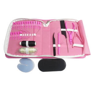 Pinzas de Alta Calidad Tipo C para Extensiones de Cabello, Acero Inoxidable de Grado Quirúrgico, Herramientas Profesionales de Fabricante, Estuche de Cuero - Product Image 3