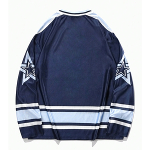 เสื้อเจอร์ซีย์ฮอกกี้น้ำแข็ง100% เสื้อโพลีเอสเตอร์สำหรับผู้ใหญ่เสื้อทีเชิ้ตสำหรับใส่เล่นกีฬาผลิตจากผู้ผลิต - Product Image 2