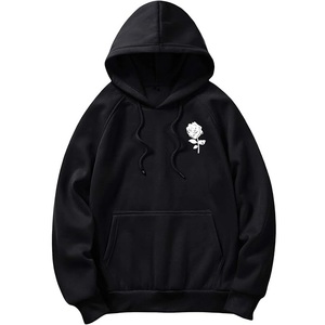 Nueva llegada 100% algodón forrado francés Terry manga larga hombro pendiente cuello impreso cómodo de talla grande Sudadera con capucha para hombre - Product Image 1