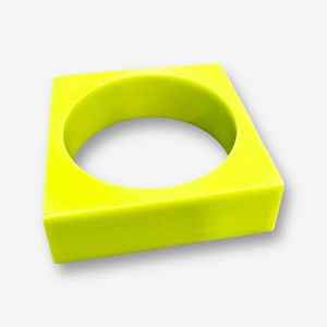 Square Resin Bangles Stackable Bracelets <b>Funky</b> Chunky Bangle Set Modern Statement Jewelry with Customized Size & <b>Printing</b> - Product Image 3