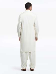 Salwar Kameez Classique Premium pour Hommes Pakistanais, Tenue Traditionnelle Musulmane pour Mariage, Aïd et Tenue de Bureau, Marque Personnalisée - Product Image 5