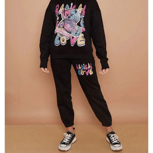 Streetwear personnalisé OEM ensemble pantalon de survêtement et jogging à capuche pour femmes impression mode décontractée pour l'hiver - Product Image 4