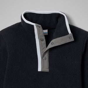 Sweat-shirt pour garçons avec logo personnalisé, prix d'usine, vêtements décontractés / couleur unie avec col montant et bouton pour la fermeture, prix de gros, OEM - Product Image 2