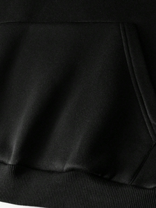 Sudadera con capucha de hombre de invierno recortada con serigrafía de gran tamaño de 100% g con logotipo personalizado de 240 algodón personalizado al por mayor - Product Image 6