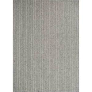 Tapis en laine tissée plate Abrash PDJW-90 gris et noir à rayures et patchwork de couleurs unies pour salon d'adolescents - Product Image 1