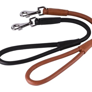 Rolled Leather Dog <b>Leash</b> Traffic Lead L XL Breeds - Product Image 1