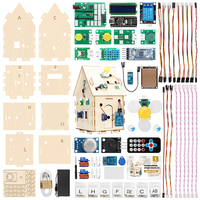 Kit de casa inteligente de bricolaje para Arduino Kit Robot de arranque Proyectos de automatización Kit de aprendizaje de casa de madera