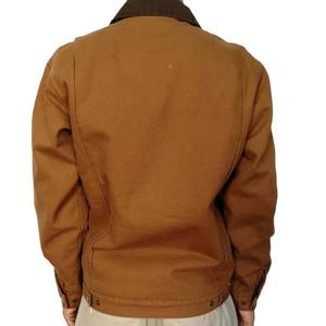 OEM Service Work Wear Woven Cotton Heavy Canvas Fabric Custom Insulated Solid Work Detroit <b>Jacket</b> - Product Image 3
